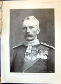 Old Print 1900 Major-General Woodgate Commanding Brigade Africa Spion Kop 20th