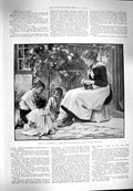 Old Antique Print 1900 Gunning King Art Children Slattery Men Wheel Pipe 20th
