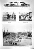 Original Old Antique Print 1900 Navy Portsmouth Duke York Cust Culme-Seymour