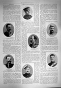 Old Antique Print 1900 Milbanke Fitzclarence Lodge Glassock Parket Towse 20th