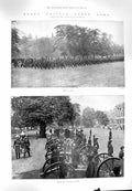 Original Old Antique Print 1900 Lord Wolseley Siers War Physical Drill York