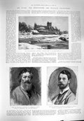 Old Antique Print 1900 Kepplestone Jedburgh Abbey Leighton Sargent Artist 20th
