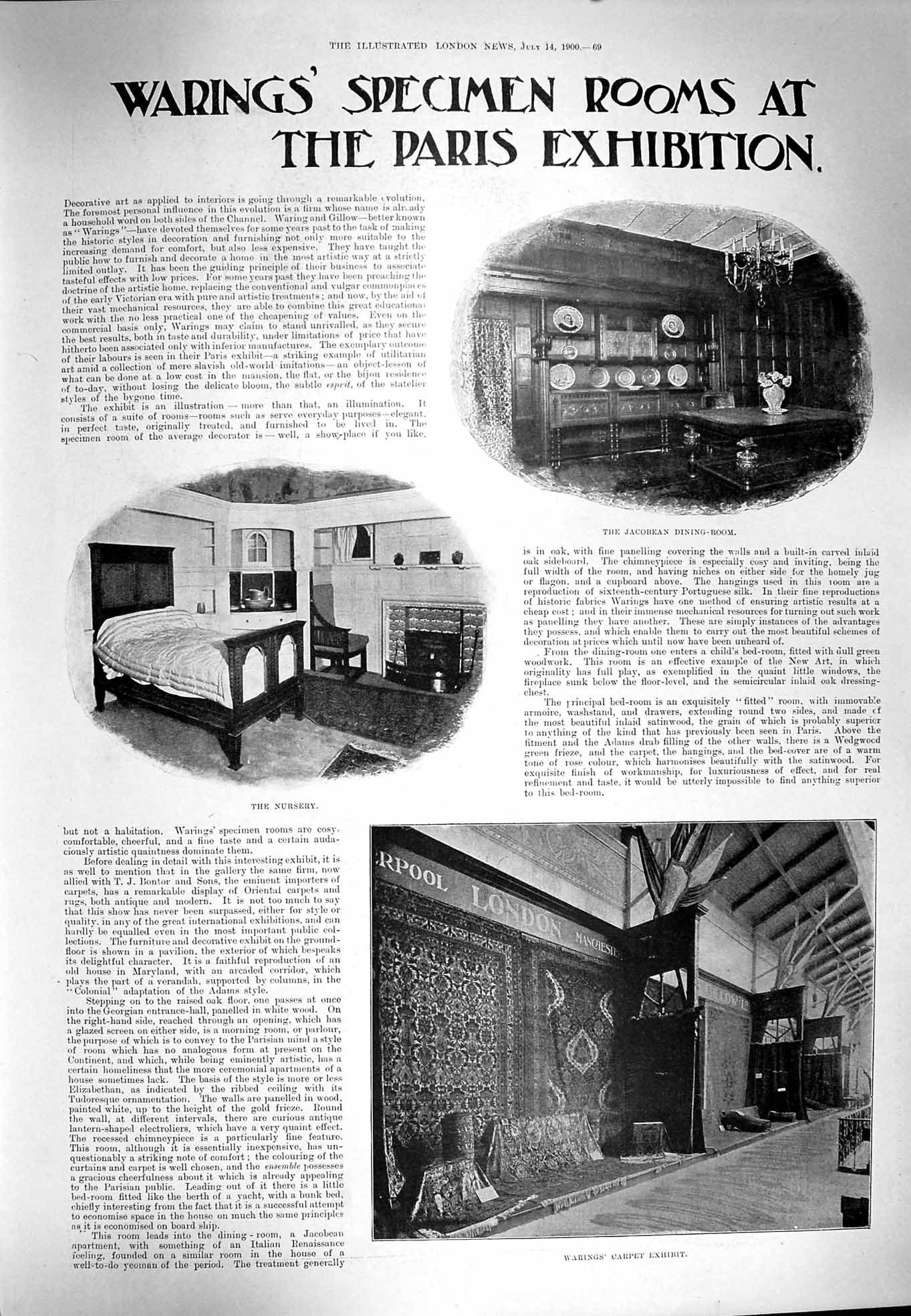 Old Antique Print 1900 Warings Paris Exhibition Ashanti Carter Fumsu War 20th