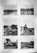 Original Old Antique Print 1900 Lord Roberts Kroonstad Smaldeel Bloemfontein