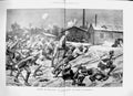 Original Old Antique Print 1900 Guards Siers Clearing Suburbs Johannesburg War