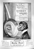 Antique Old Print 1900 Advertisement Monkey Brand Soap Lever Brothers Ref.2