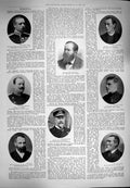 Old Antique Print 1900 Cummins Steinitz Lessel Hotham Legge Fraser Lloyd 20th