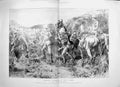 Original Old Antique Print 1900 Dragoons Boer Laager Siers War Horses 20th