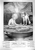 Original Old Antique Print 1900 Advertisement Swan Soap Lever Brothers Sunlight