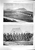 Old Antique Print 1900 Camp Irish Lancers Landspruit Transvaal Dublin War 20th