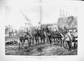 Original Old Antique Print 1900 Russian Cossack Artillery Tientsin Siers War
