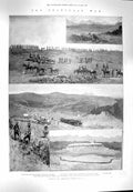 Old Antique Print 1900 Transvaal War General Prinsloo Lawes Gausssen Lord 20th