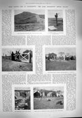 Original Old Antique Print 1900 Laing'S Nek Boer Buller War Standerton Hotel