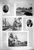 Original Old Antique Print 1900 Pan-American Milburn Buchanan Canal Machinery