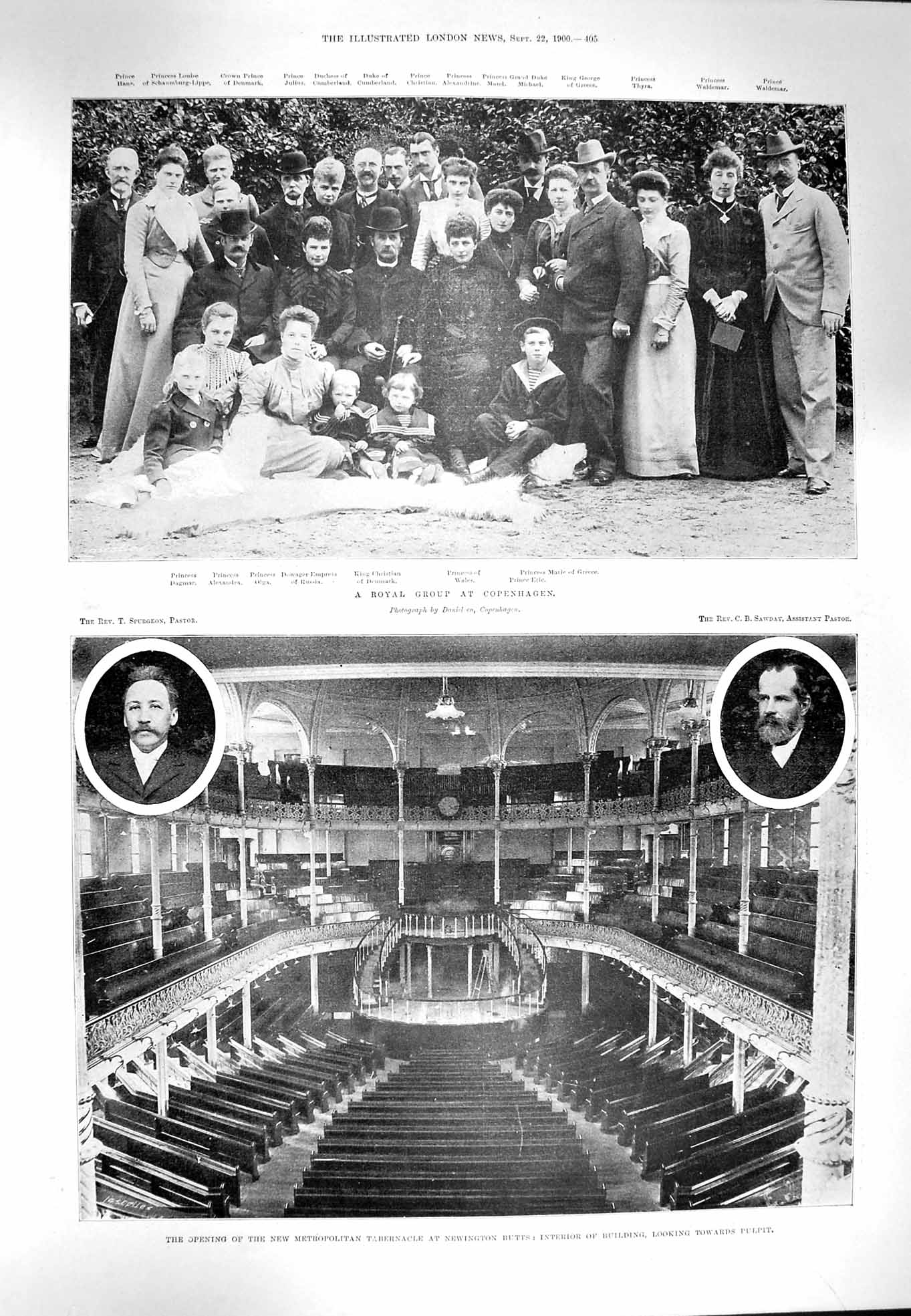 Old Antique Print 1900 Newington Butts Copenhagen Prince Roberts Madras 20th