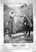 Original Old Antique Print 1900 Advertisement Swan Soap Lever Brothers 20th