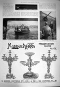 Original Old Antique Print 1900 Fire-Float London Council Alpha Mappin Webb