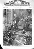 Old Antique Print 1900 General Election Opera House Chamberlain Coventry 20th