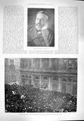 Original Old Antique Print 1900 Marquis Bute Election Newcastle-On-Tyne Poll