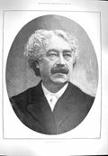 Original Old Antique Print 1900 Portrait John Sims Reeves Denton Moloney Bulow