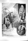 Original Old Antique Print 1900 Louis Parker Theatre Willes Duke York Australia