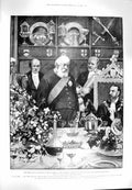 Old Antique Print 1900 Lord Mayor Banquet Salisbury Glasgow Magna Charta 20th
