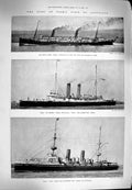 Old Antique Print 1900 Duke York Australia Orient Ship Ophir George Juno 20th