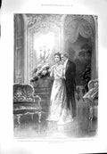 Original Old Antique Print 1900 George Alexander Fay Davis Duke Asaph Theatre