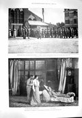 Original Old Antique Print 1900 Plot Murder Lord Roberts Africa Theatre Maude