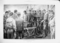 Original Old Antique Print 1900 Homeward Bound Funeral Siers Sea Ship War 20th