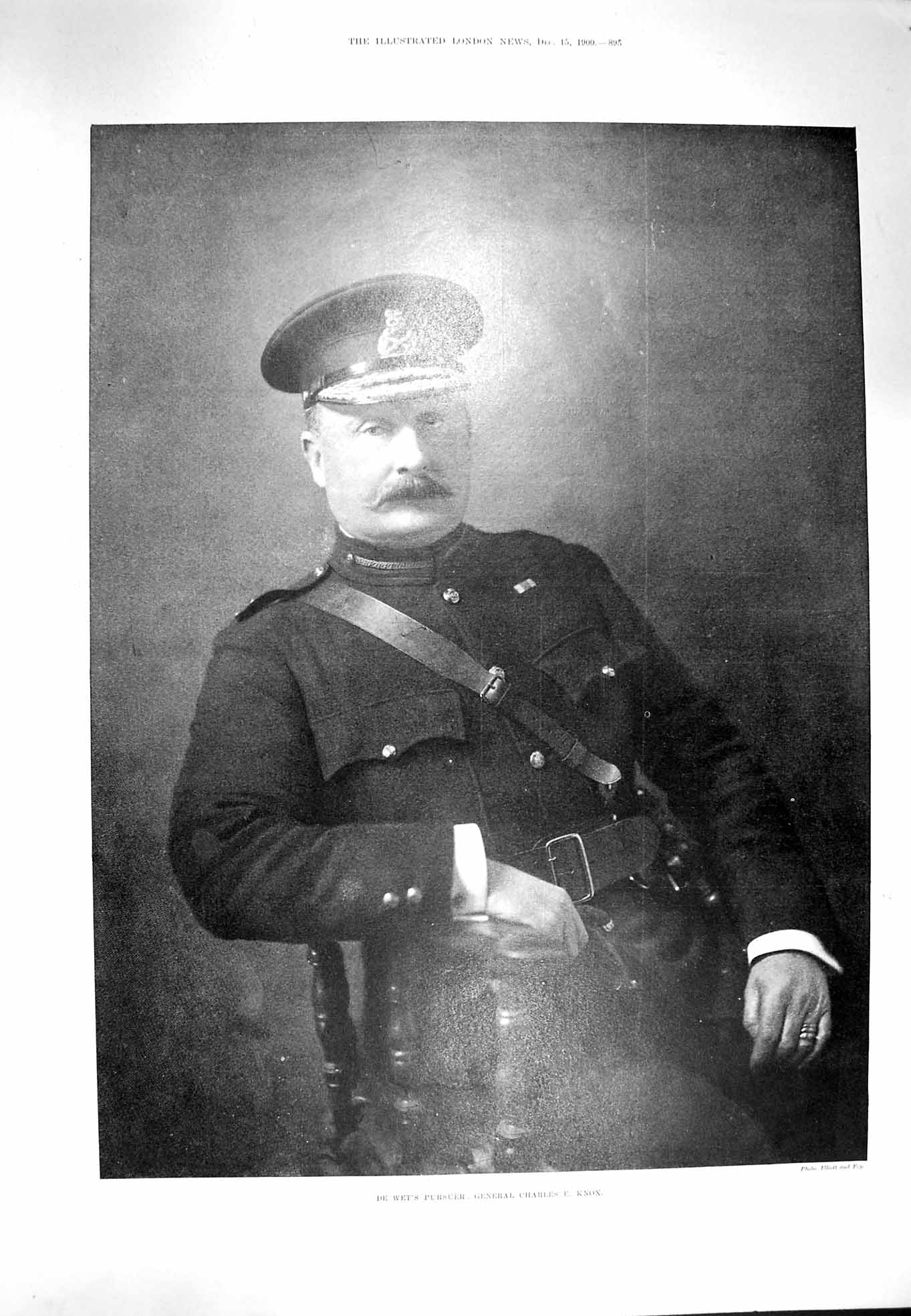 Old Antique Print 1900 General Charles E. Knox Ruskin Keswick Singan-Fu 20th