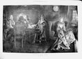 Old Antique Print 1900 Men Playing Cards Game Table Bosc Reale Vesuvius 20th