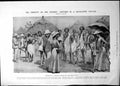 Antique Old Print Tourists Shilluk Village Sobat River Soudanese Villagers 190