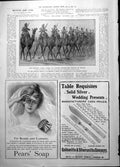 Antique Old Print Bikanir Camel Corps On Parade Before Prince Wales India 1906
