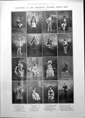 Old Print Costumes Childrens Mansion House Ball Head Girl White Water 1906 20th
