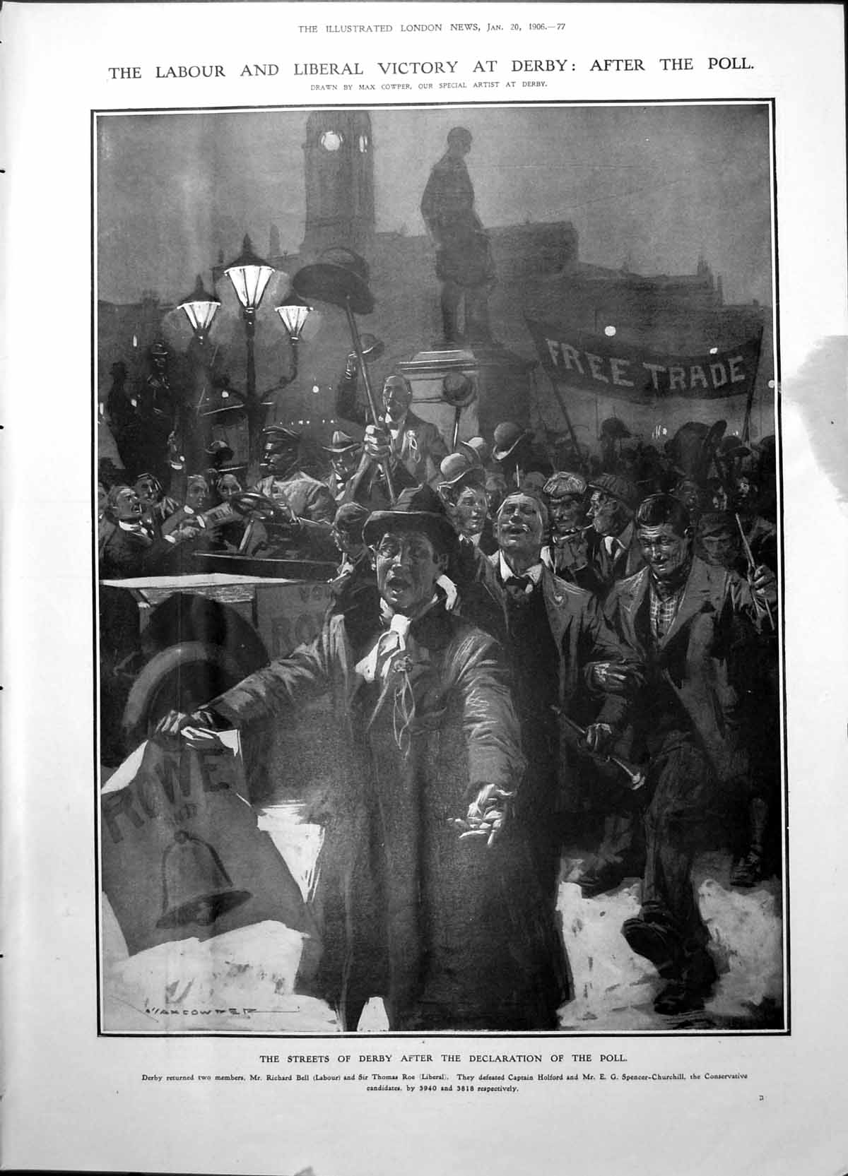 Old Labour Liberal Victory Derby After Poll Schmidt Minister Wedding1906 20th