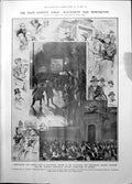 Original Old Antique Print Labour Gain Walworth Newington Polling Stations 1906