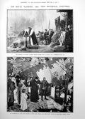 Antique Print Queen Victoria King Alfonso Wedding Church San Geronimo 1906