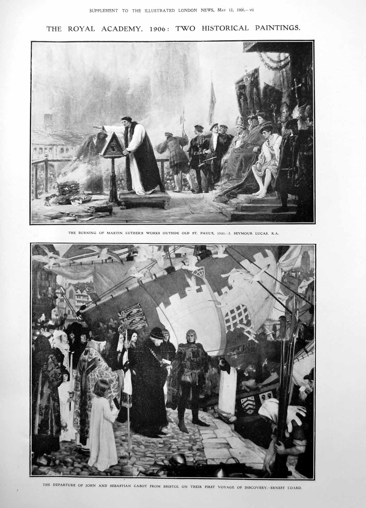 Antique Print Queen Victoria King Alfonso Wedding Church San Geronimo 1906