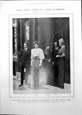 Old Print King Alfonso Princess Ena Biarritz Frost Lake Geneva Halle Rifle 1906