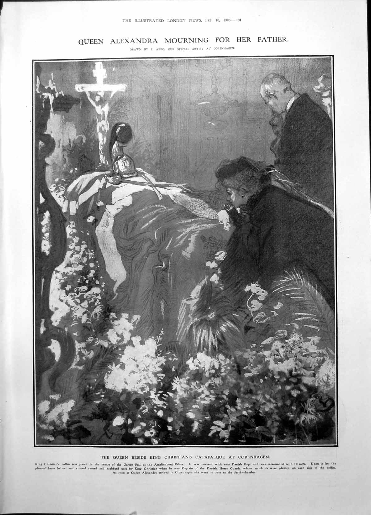 Old Queen Alexandra Mourning King Christian Sir Charles Cookson 1906 20th