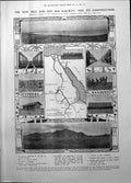 Antique Print New Nile Red Sea Railway Construction Taking Ladies Arm 1906 20th