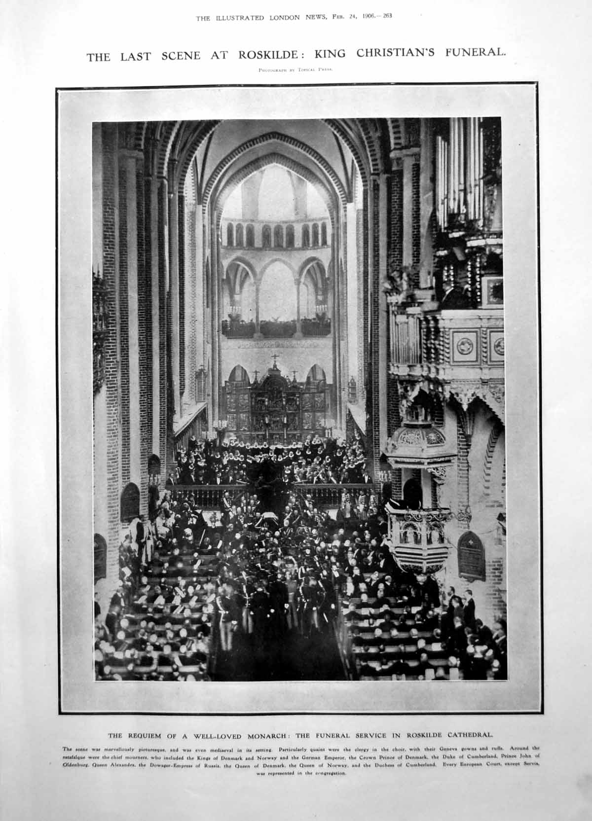Old King Christians Funeral Roskilde British Embassy Christiania 1906 20th