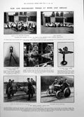 Antique Old Print Motor Cycle Rails Letter Stamper Statue Duke Cambridge 1906