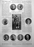 Old Print Ras Makonnen Marquis Tittoni Dr FridtjNansen Lord Sandhurst1906 20th