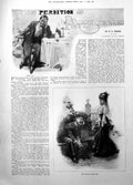 Old Print Perbition Peter Sherard Lady Bowed Passed Man Sullen Face 1906 20th