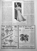 Old Antique Print White Cloth Visiting Gown Orchestrelle Co Pianos 1906 20th