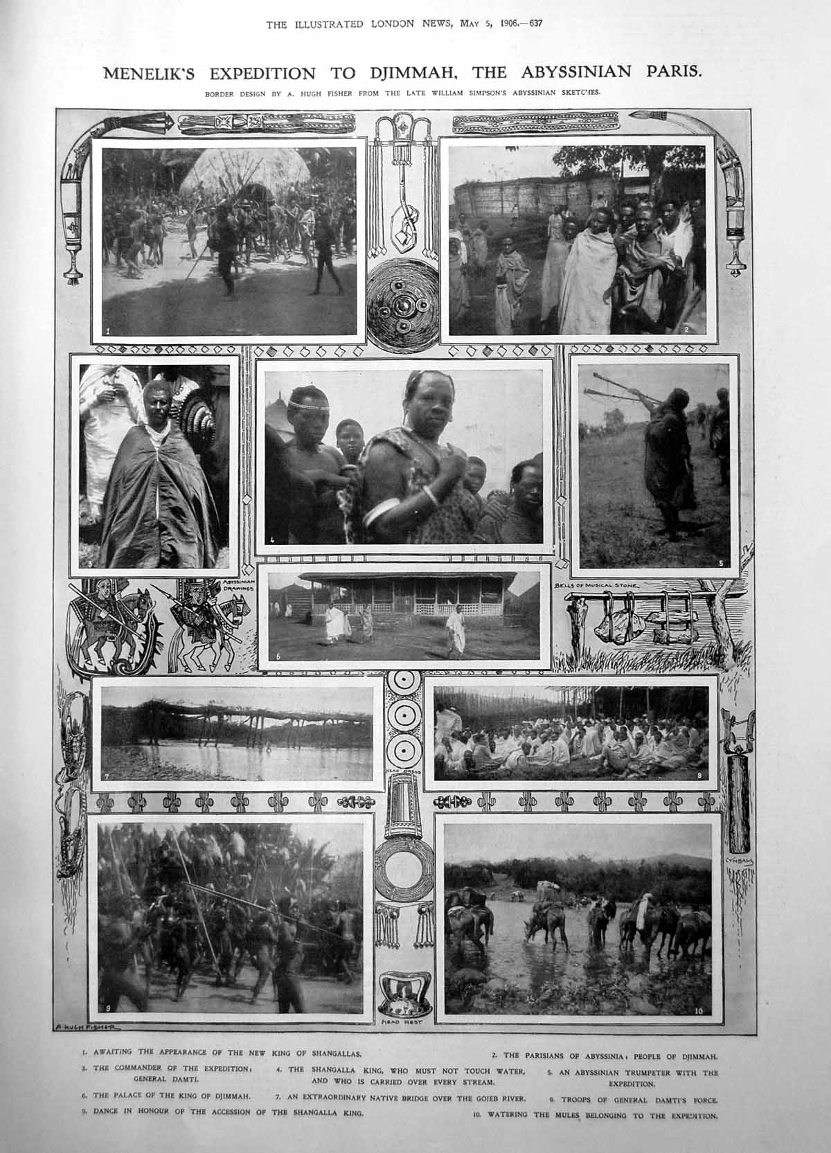 Old Meneliks Expedition Djimmah Abyssinian Paris Ben Johnsons Songs 1906 20th