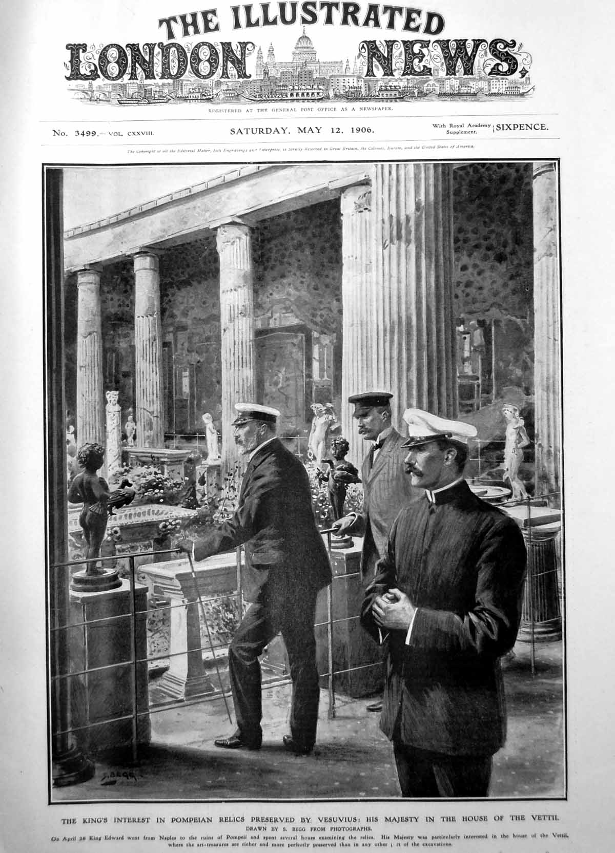 Old King Edward Pompeian Relics Preserved Vesuvius House Vettii 1906 20th