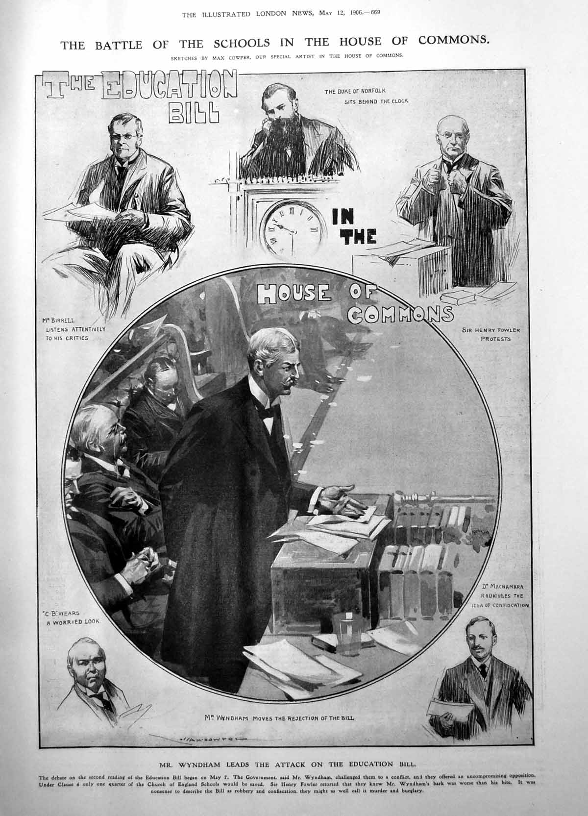 Old Mr Wyndham Education Bill Walter Wellman Count Sregius Witte1906 20th